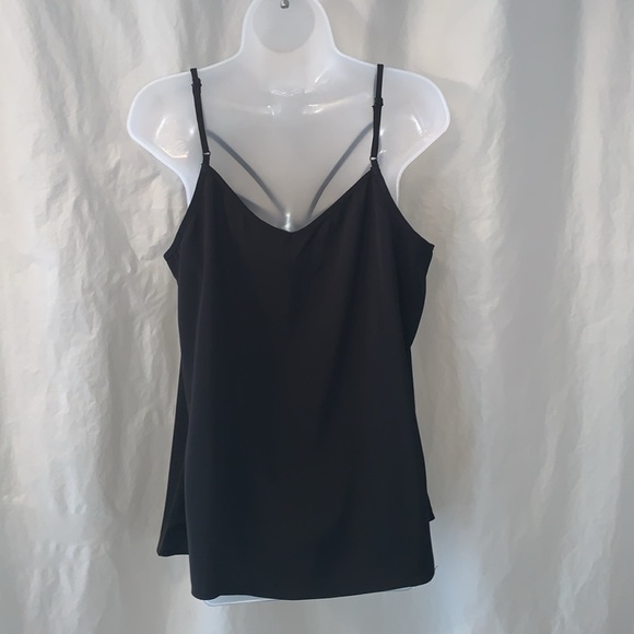 NWT XS / 14W BLACK STRAPPY WOVEN CAMI CITY CHIC PLUS SIZE - Picture 6 of 13